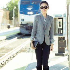 J. CREW Classic Schoolboy Blazer Wool Gray {E27}